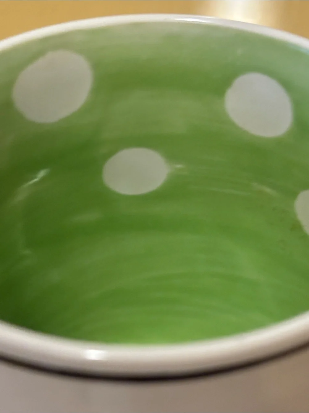 ALL YOU NEED IS LOVE AND A DOG” Large Ceramic Mug. Polka Dots